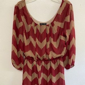 As U Wish chevron mini dress